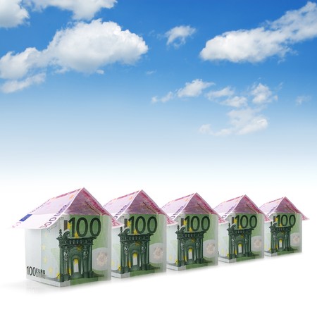 house from euro and blue sky の写真素材