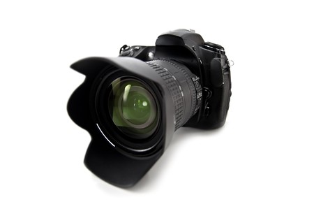 digital camera isolated on the whiteの写真素材