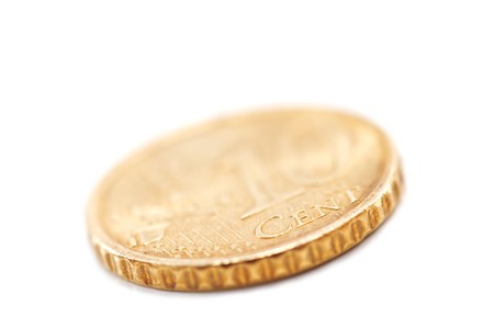 single coin of euro centの写真素材