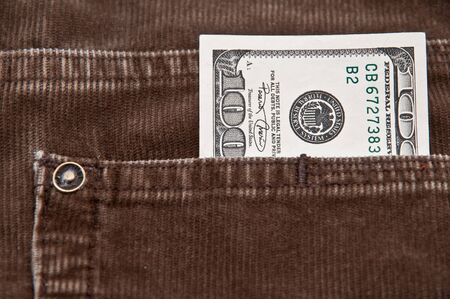  velveteen pockets with dollar note