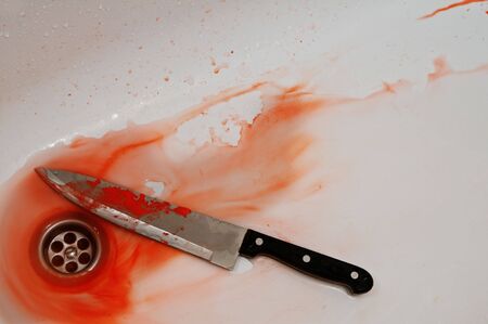 instrument of murder in bathの写真素材