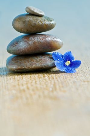 spa concept with stone and flower の写真素材