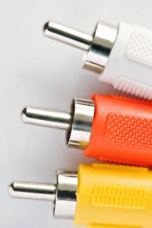 three video cable close up