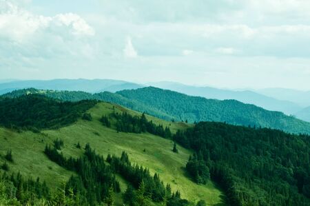 Carpathians mountain in summer timeの写真素材