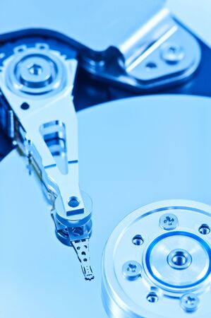 part of hard drive close up