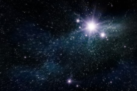 abstract space and star backgroundの写真素材