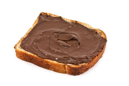 chocolate sandwich isolated on whiteの写真素材