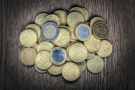 gold identical coin close upの写真素材
