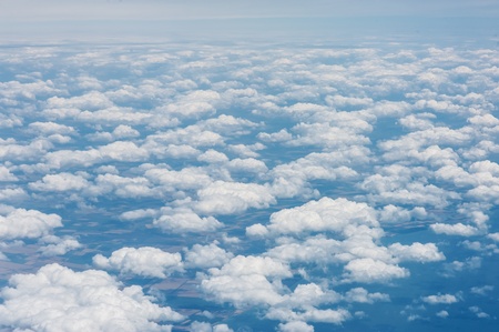 view through airplane windowの写真素材