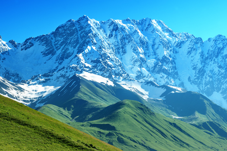 beautiful mountain on summer timeの写真素材