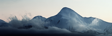 snovy mountain in winter time