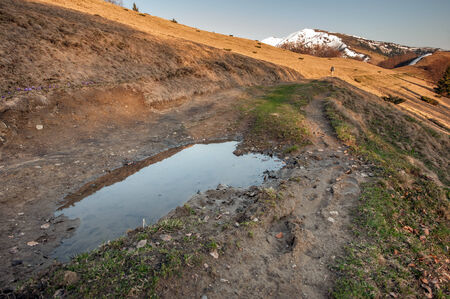 High mountain in spring time