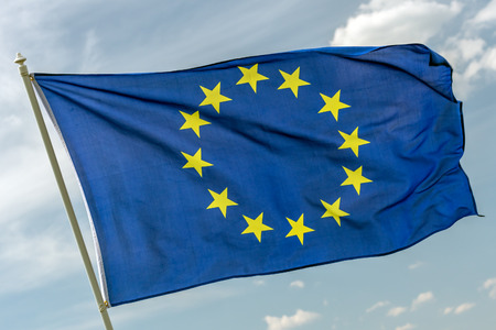 flag of europe union closeup