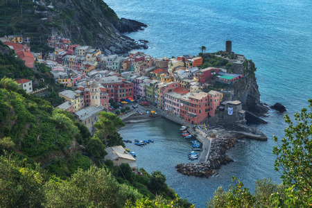 city manarola in cinque terre, Italyの写真素材