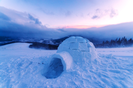 igloo in the high mountainの写真素材