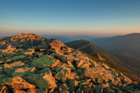 Carpathians mountain in autumn timeの写真素材