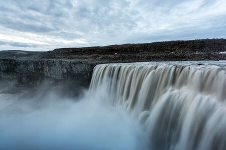 Dettifoss - most powerful waterfall in Europe. Jokulsargljufur National Park, Iceland.の写真素材