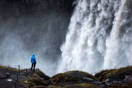 Dettifoss - most powerful waterfall in Europe. Jokulsargljufur National Park, Iceland.の写真素材