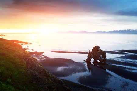Basalt stack Hvitserkurの写真素材