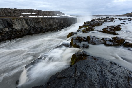 Famous Selfoss waterfall, Jokulsargljufur National Park, Icelandの写真素材