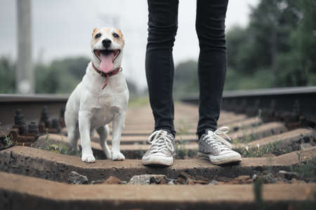 Hipster man in black jeans pantsの写真素材