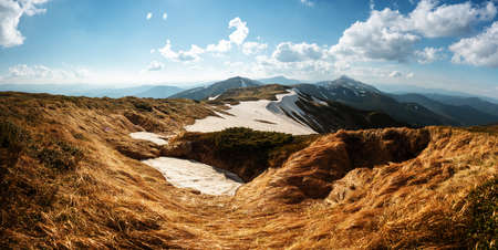 View of the grassy hills