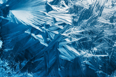 Christmas background with frozen pattern