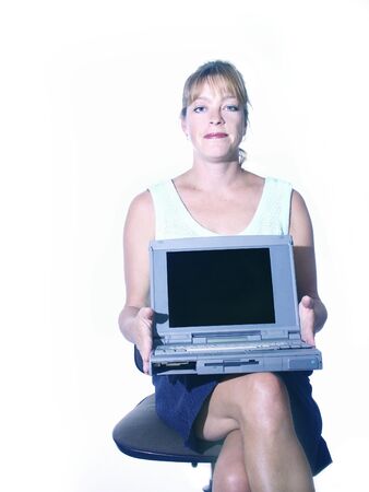 woman with laptop