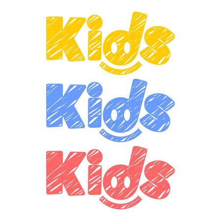 Kids Sketch Logotypeのイラスト素材