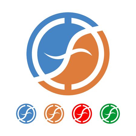Initial F Round Circleのイラスト素材