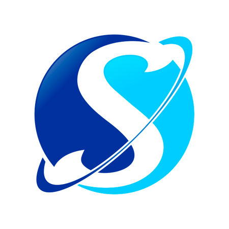 Initial S Global Circle Satelliteのイラスト素材