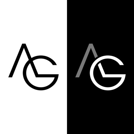 Simple AG Initialsのイラスト素材