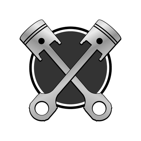 Piston Crossing Emblemのイラスト素材