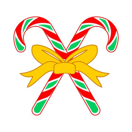 Christmas Candy Cane Cross Giftのイラスト素材