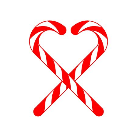 Christmas Candy Cane Cross Loveのイラスト素材
