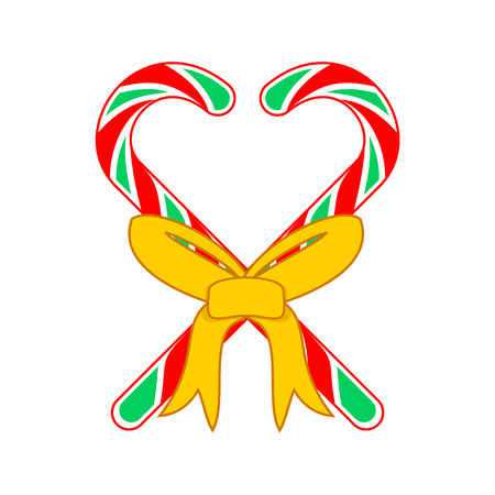Christmas Candy Cane Love Giftのイラスト素材