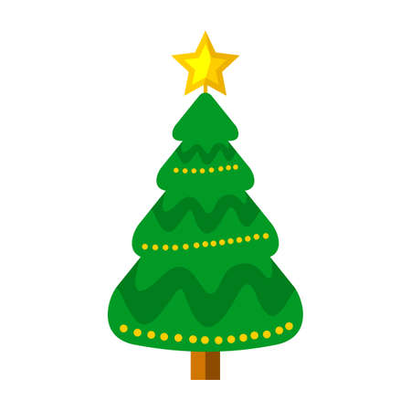 Cartoon Christmas Treeのイラスト素材