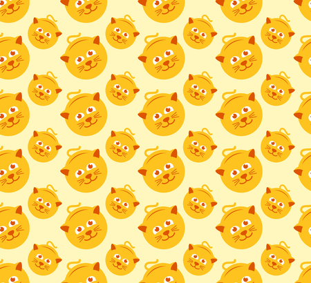 Cute cat seamless pattern vector graphic background design.のイラスト素材