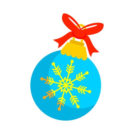 Blue Christmas Ball Gift Vector Graphic Illustration Sign Symbol Designのイラスト素材