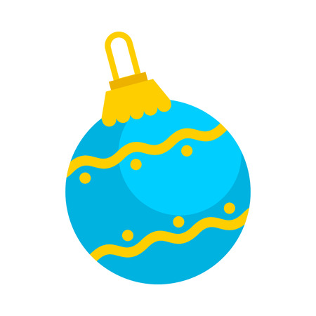 Blue Decorated Christmas Ball Vector Graphic Illustration Sign Symbol Designのイラスト素材