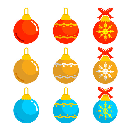 Christmas Balls Vector Vector Graphic Illustration Sign Symbol Design Setのイラスト素材
