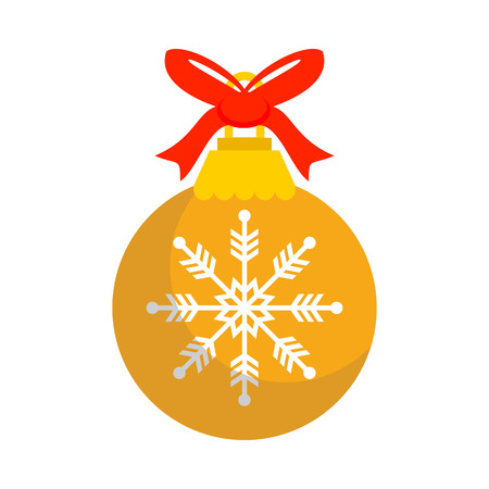 Gold Christmas Ball Gift Vector Graphic Illustration Sign Symbol Designのイラスト素材