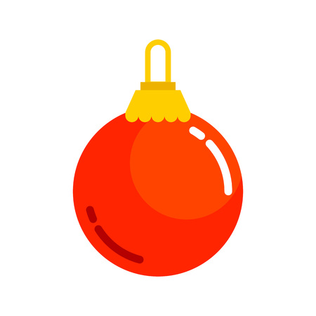 Red Plain Christmas Ball Vector Graphic Illustration Sign Symbol Designのイラスト素材