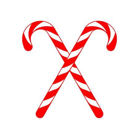 Christmas Candy Cane Cross Vector Graphic Illustration Sign Symbol Designのイラスト素材