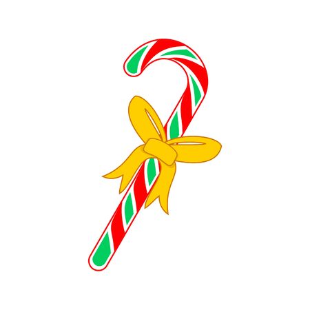 Christmas Candy Cane Gift Vector Graphic Illustration Sign Symbol Designのイラスト素材