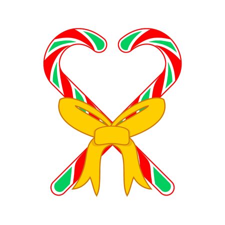 Christmas Candy Cane Love Gift Vector Graphic Illustration Sign Symbol Designのイラスト素材