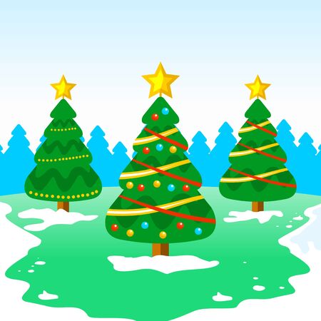 Christmas Winter Scene Vector Graphic Illustration Sign Symbol Designのイラスト素材