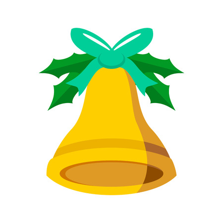 Jingle Bell Cyan Ribbon Vector Graphic Illustration Sign Symbol Designのイラスト素材