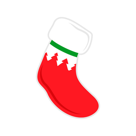Christmas Sock Pine Trees Vector Graphic Illustration Sign Symbol Designのイラスト素材