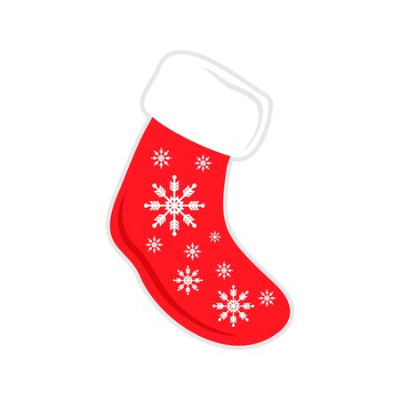 Christmas Sock Snowflake Vector Graphic Illustration Sign Symbol Designのイラスト素材